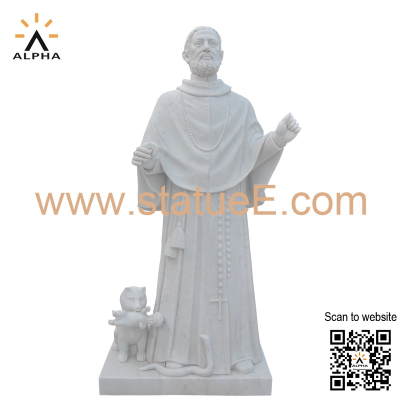 Marble St Domenic statue